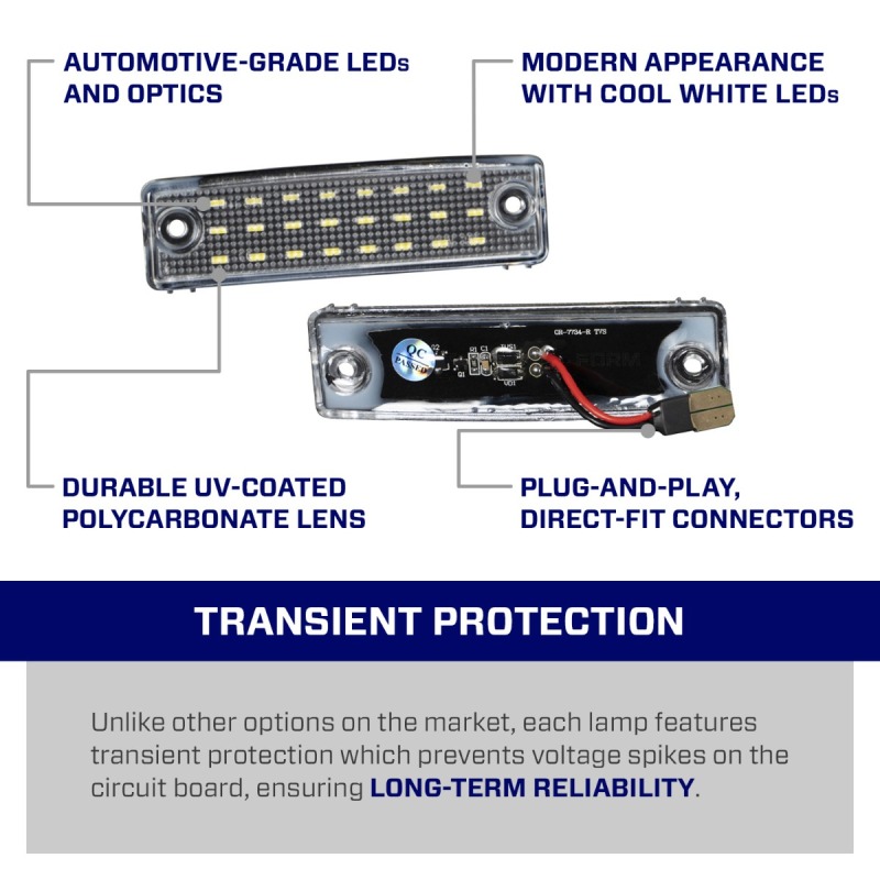 Toyota 4Runner License Plate Lights - FORM Lighting - 6000K LED - Cool White - 2014
